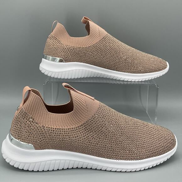 NEW Anne Klein Women’s Mylee Slip on Embellished Sneakers Blush Size 11M - Picture 1 of 10